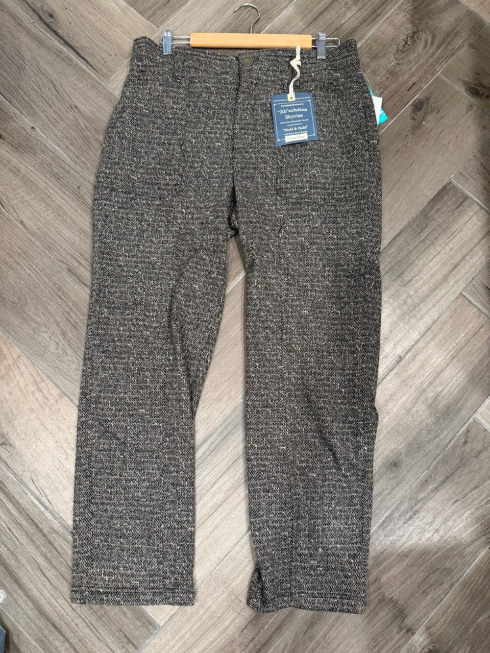 Democracy  “Ab”solution Skyrise Tweed-Look Straight Leg Pants